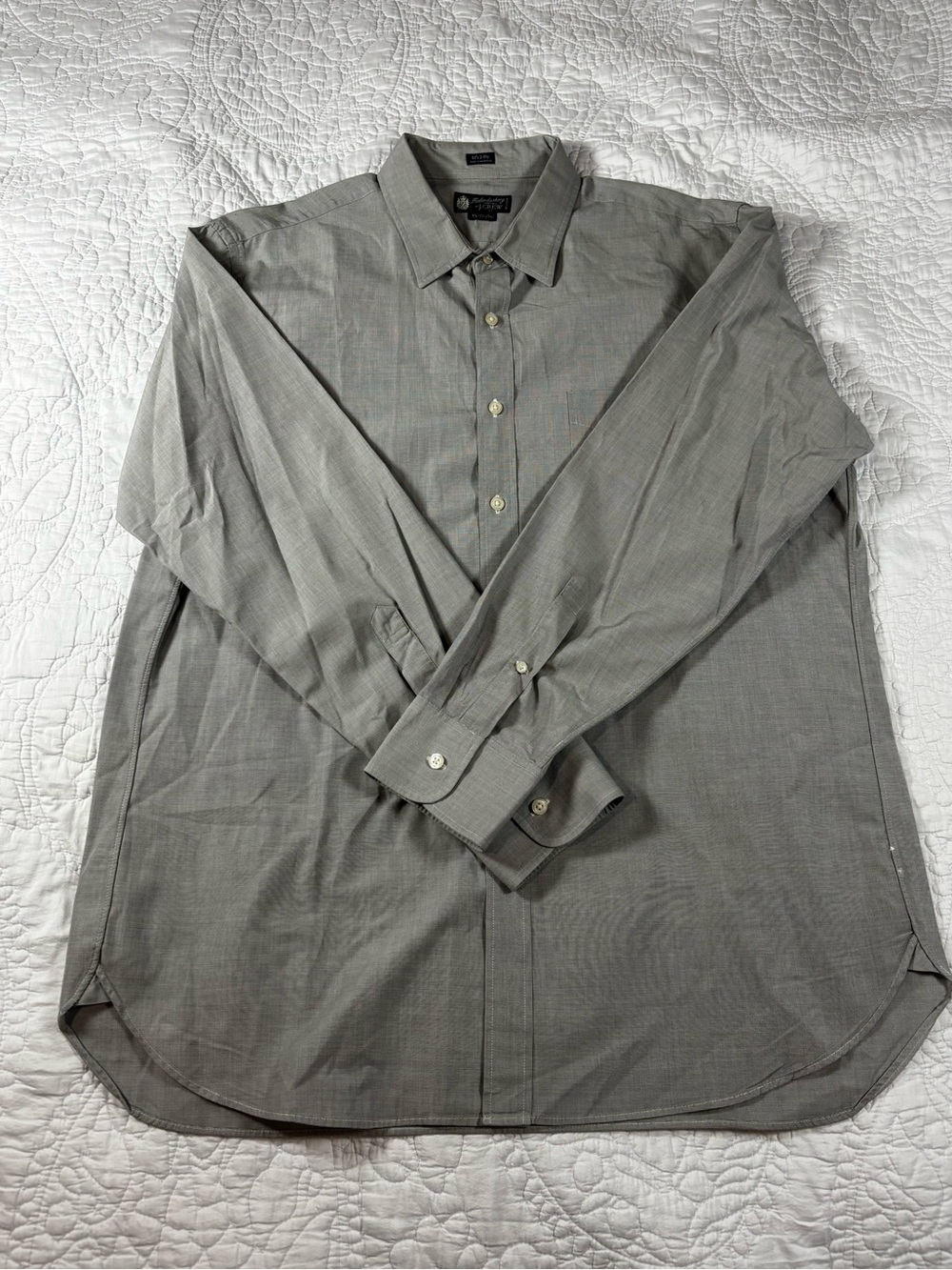 J. Crew Men's Long Sleeve Dress Shirt in Gray